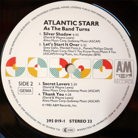 Atlantic Starr - As The Band Turns (1985) [1LP]