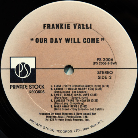 Frankie Valli - Our Day Will Come (1975) [1LP]