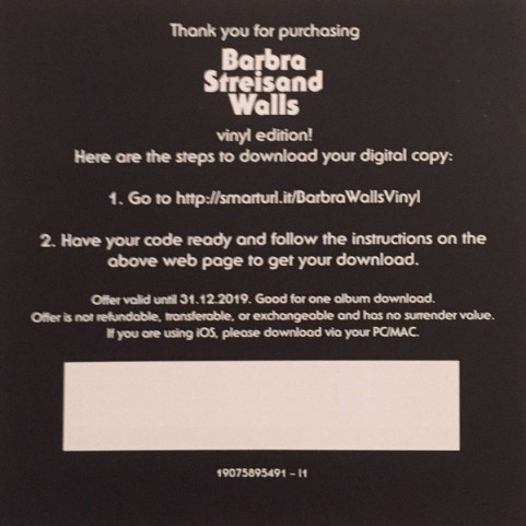 Barbra Streisand - Walls (2018) [1LP]