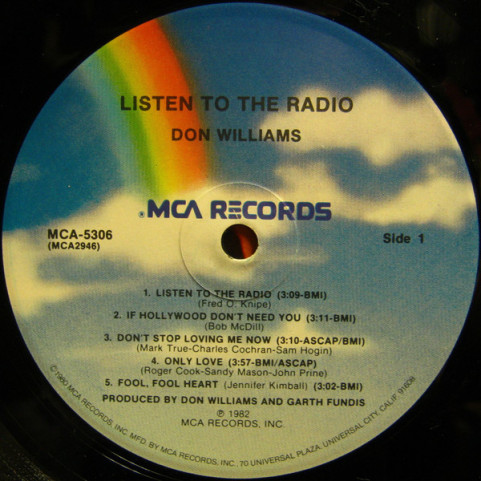 Don Williams (2) - Listen To The Radio (1982) [1LP]