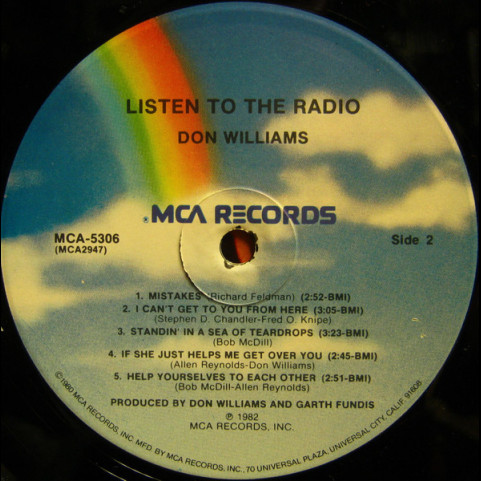 Don Williams (2) - Listen To The Radio (1982) [1LP]