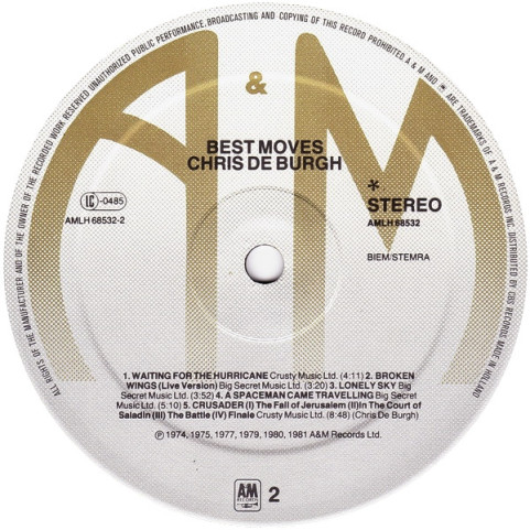 Chris de Burgh - Best Moves (1981) [1LP]