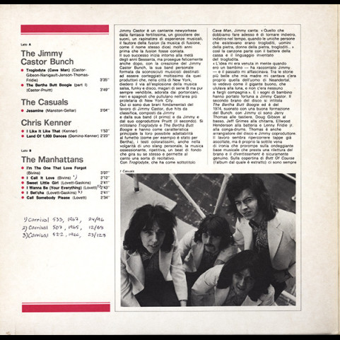 Jimmy Castor Bunch, The / Casuals, The / Chris Kenner / Manhattans - The Jimmy Castor Bunch / The Casuals / Chris Kenner / The Manhattans (1982) [1LP]