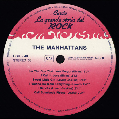 Jimmy Castor Bunch, The / Casuals, The / Chris Kenner / Manhattans - The Jimmy Castor Bunch / The Casuals / Chris Kenner / The Manhattans (1982) [1LP]