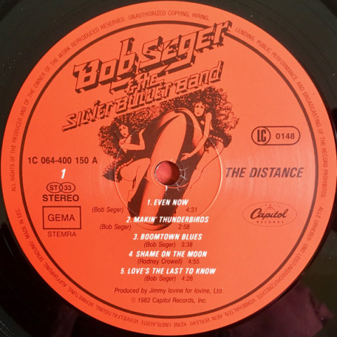 Bob Seger And The Silver Bullet Band - The Distance (1982) [1LP]