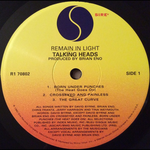 Talking Heads - Remain In Light (2006) [1LP] 180g