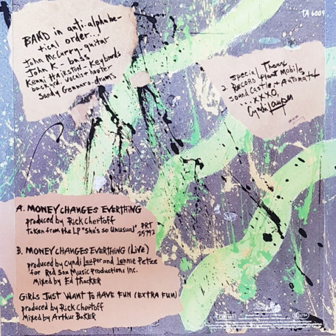 Cyndi Lauper - Money Changes Everything (1985) [7"]