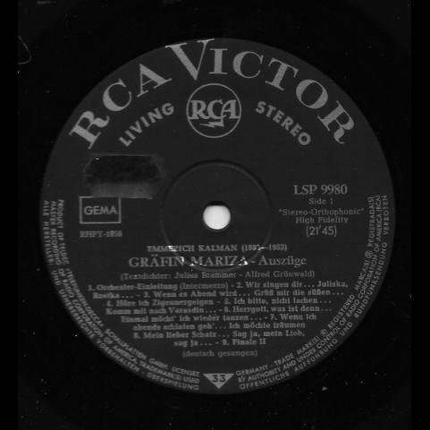 Németh Marika, Monika Dahlberg, Else Liebesberg, Elisabeth Sobota, Peter Minich, Chor Der Wiener Volksoper Und Wiener Volksopernorchester - Gräfin Mariza - Ein Walzertraum [1LP]