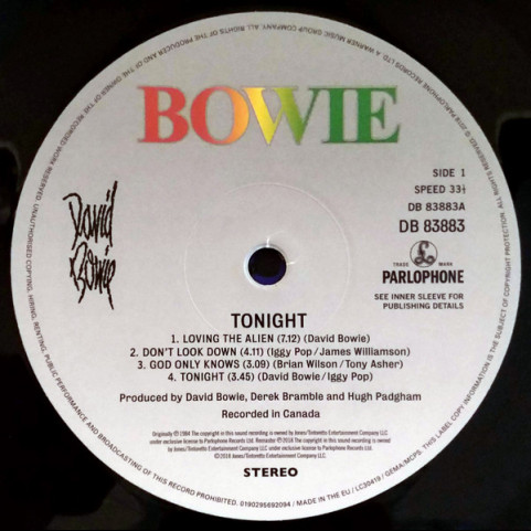 David Bowie - Tonight (2019) [1LP] 180g
