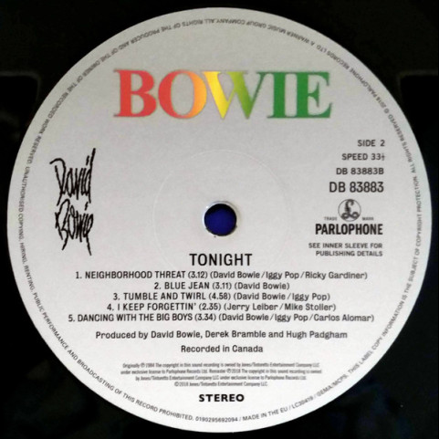 David Bowie - Tonight (2019) [1LP] 180g