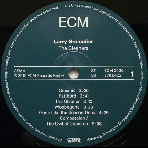 Larry Grenadier - The Gleaners (2019) [1LP]