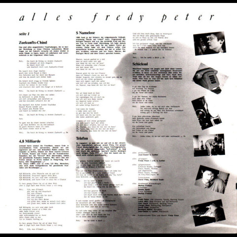 Fredy Peter - Alles (CH- Mundart Version) (1987) [1LP]