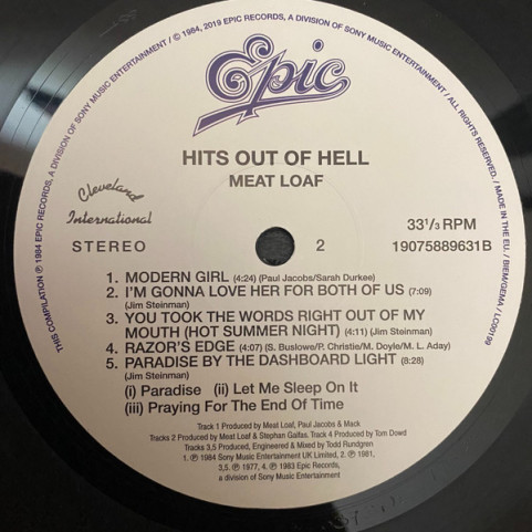 Meat Loaf - Hits Out Of Hell (2019) [1LP]
