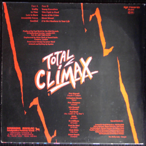 Pete Haycock's Climax - Total Climax (1985) [1LP]