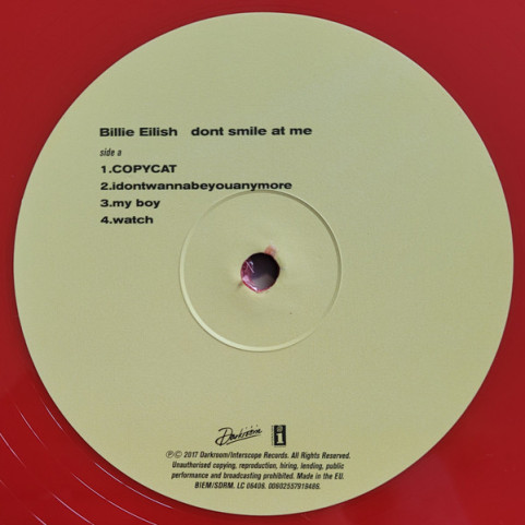 Billie Eilish - Dont Smile At Me (2018) [12"]