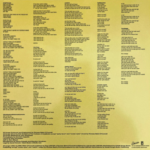 Billie Eilish - Dont Smile At Me (2018) [12"]