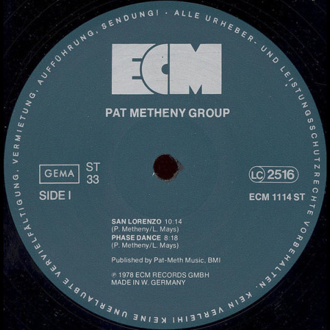 Pat Metheny Group - Pat Metheny Group (1978) [1LP]