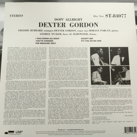 Dexter Gordon - Doin' Allright (2019) [1LP] 180g