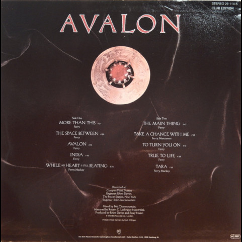 Roxy Music - Avalon (1982) [1LP]