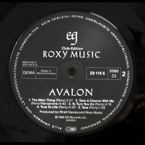 Roxy Music - Avalon (1982) [1LP]