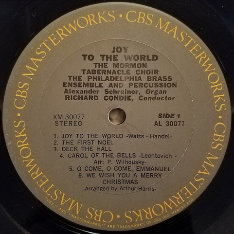 Mormon Tabernacle Choir / Philadelphia Brass Ensemble / Richard P. Condie / Alexander Schreiner - Joy To The World (1970) [1LP]