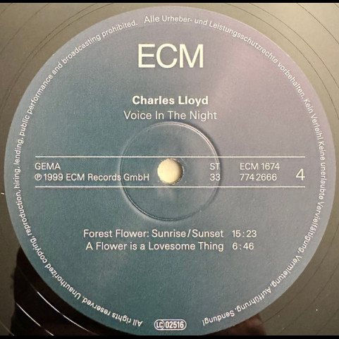 Charles Lloyd - Voice In The Night (2019) [2LP]