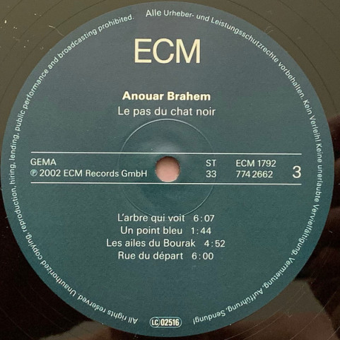 Anouar Brahem - Le Pas Du Chat Noir (2019) [2LP]