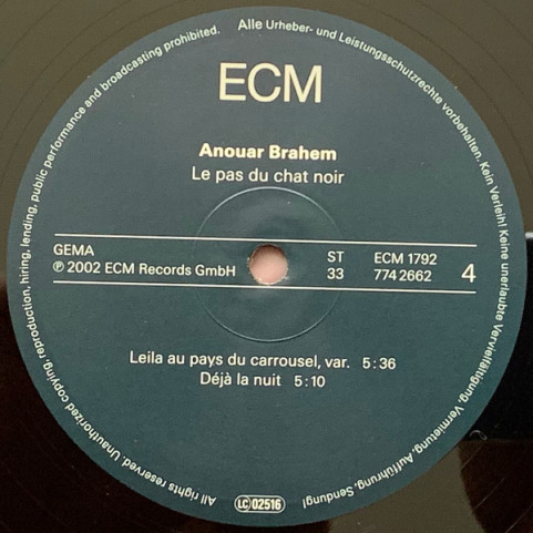 Anouar Brahem - Le Pas Du Chat Noir (2019) [2LP]