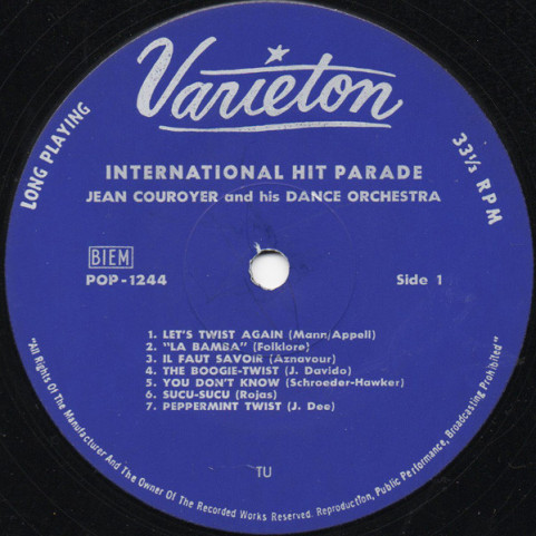 Jean Couroyer Et Son Orchestre - International Hit Parade [1LP]