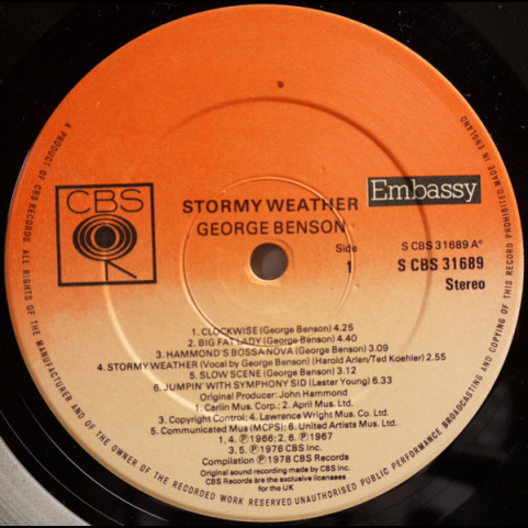 George Benson - Stormy Weather (1978) [1LP]