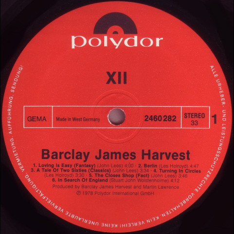 Barclay James Harvest - XII (1978) [1LP]
