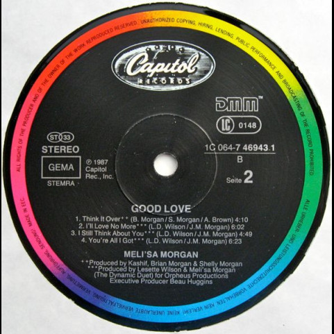 Meli'sa Morgan - Good Love (1987) [1LP]