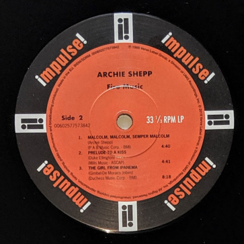 Archie Shepp - Fire Music (2019) [1LP] 180g