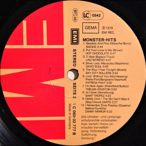 Various - 20 Monster-Hits (1978) [1LP]