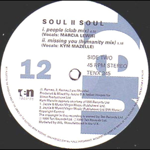 Soul II Soul - Missing You (1990) [12"]