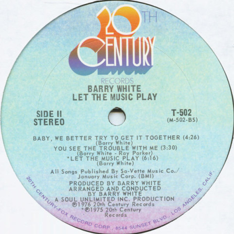 Barry White - Let The Music Play (1976) [1LP]