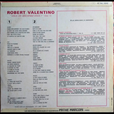 Robert Valentino Et Ses Rythmes - Vous En Souvenez-vous ? Volume 1 [1LP]
