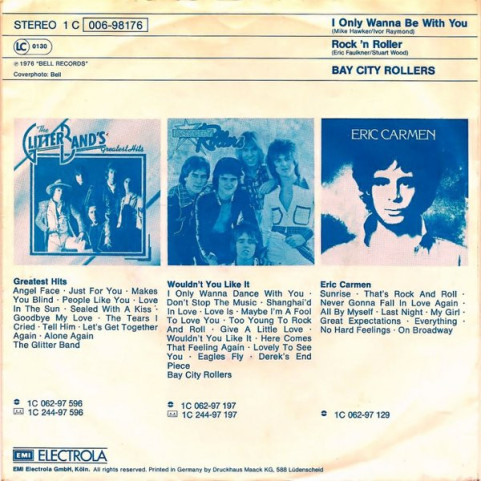 Bay City Rollers - I Only Wanna Be With You (1976) [7"]