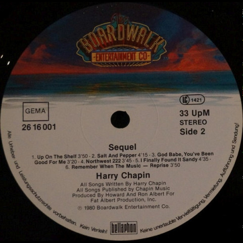 Harry Chapin - Sequel (1980) [1LP]