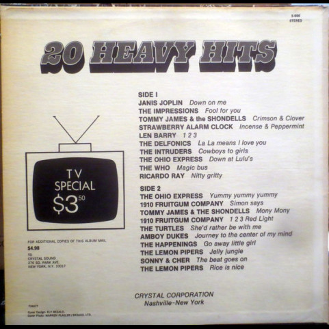 Various - 20 Heavy Hits (1970) [1LP]