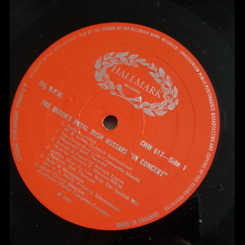 Queen's Royal Irish Hussars, The - In Concert (1969) [1LP]
