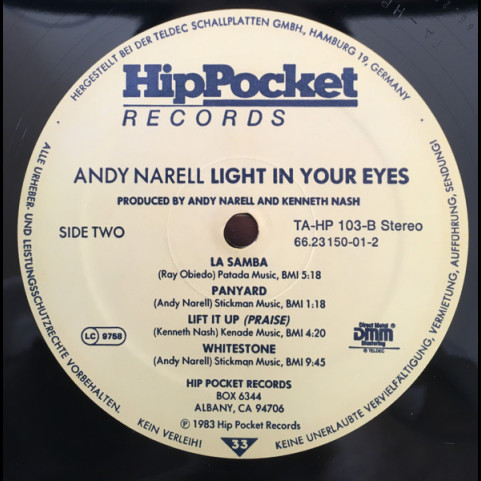 Andy Narell - Light In Your Eyes (1983) [1LP]