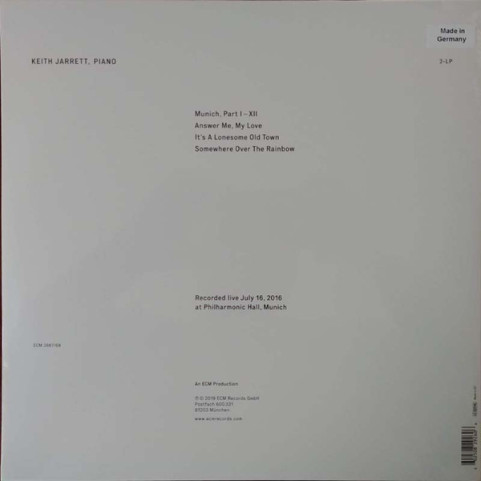 Keith Jarrett - Munich 2016 (2019) [2LP]
