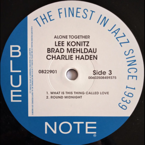 Lee Konitz & Brad Mehldau & Charlie Haden - Alone Together (2019) [2LP] 180g