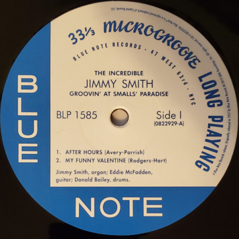 Jimmy Smith - Groovin' At Smalls' Paradise (Volume 1) (2019) [1LP] 180g