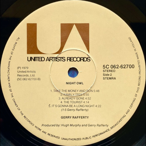 Gerry Rafferty - Night Owl (1979) [1LP]