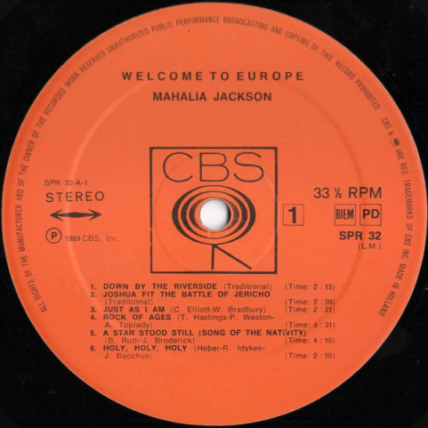 Mahalia Jackson - Welcome To Europe [1LP]