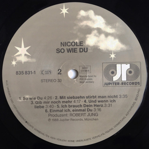 Nicole (2) - So Wie Du (1988) [1LP]