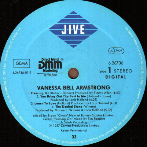 Vanessa Bell Armstrong - Vanessa Bell Armstrong (1987) [1LP]