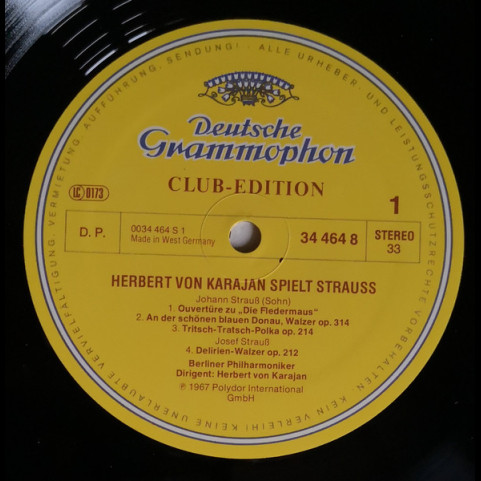 Herbert von Karajan Spielt Johann Strauss Jr., Berliner Philharmoniker - Herbert von Karajan Spielt Strauss (1978) [1LP]